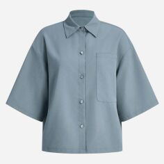 Акція на Сорочка жіноча SHEIN GD-00150914 S Блакитна від Rozetka