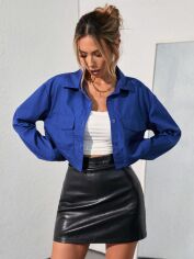 Акція на Сорочка оверсайз жіноча SHEIN GD-00132881 M Синя від Rozetka