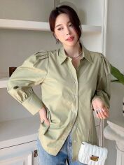 Акція на Сорочка жіноча SHEIN GD-00104040 XS Хакі від Rozetka