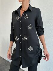 Акція на Сорочка жіноча SHEIN GD-00111480 S Чорна від Rozetka