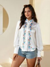 Акція на Сорочка жіноча SHEIN GD-00154534 L Біла від Rozetka