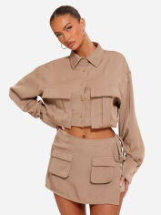 Акція на Сорочка оверсайз жіноча SHEIN GD-00133638 L Бежева від Rozetka