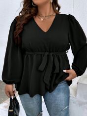 Акція на Блузка жіноча SHEIN GD-00151445 28-30 Чорна від Rozetka