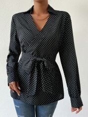 Акція на Блузка жіноча SHEIN GD-00160187 S Чорна від Rozetka