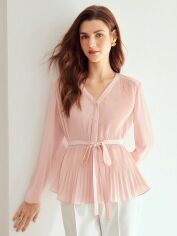 Акція на Блузка жіноча SHEIN GD-00146214 M Світло-рожева від Rozetka
