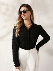 Акція на Блузка жіноча SHEIN GD-00160132 S Чорна від Rozetka