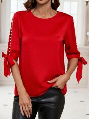 Акція на Блузка жіноча SHEIN GD-00149731 S Червона від Rozetka