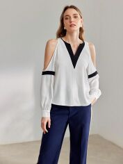 Акція на Блузка жіноча SHEIN GD-00143958 L Біла від Rozetka