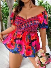 Акція на Блузка жіноча SHEIN GD-00139261 3XL Різнокольорова від Rozetka