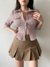 Акція на Блузка жіноча SHEIN GD-00131016 S Бежева від Rozetka