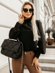 Акція на Блузка жіноча SHEIN GD-00154628 S Чорна від Rozetka
