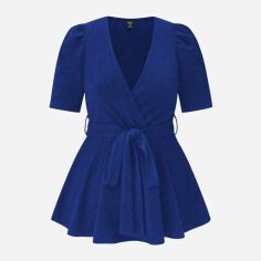 Акція на Блузка жіноча SHEIN GD-00136086 XL Синя від Rozetka