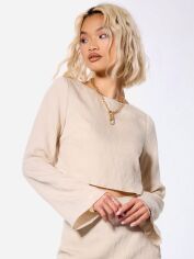 Акція на Блузка жіноча SHEIN GD-00111343 M Бежева від Rozetka