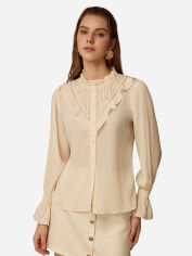 Акція на Блузка жіноча SHEIN GD-00134248 L Молочна від Rozetka