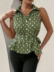 Акція на Блузка жіноча SHEIN GD-00144105 L Хакі від Rozetka