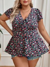 Акція на Блузка жіноча SHEIN GD-00138430 2XL Різнокольорова від Rozetka