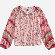 Акція на Блузка жіноча SHEIN GD-00150396 S Рожева від Rozetka