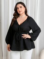 Акція на Блузка жіноча SHEIN GD-00137170 XL Чорна від Rozetka