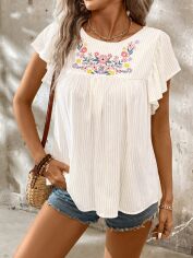 Акція на Блузка жіноча SHEIN GD-00153738 XS Біла від Rozetka