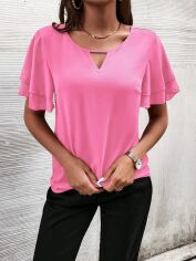 Акція на Блузка жіноча SHEIN GD-00154601 S Рожева від Rozetka