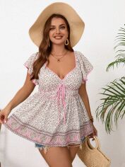 Акція на Блузка жіноча SHEIN GD-00135942 XL Біла від Rozetka