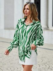 Акція на Блузка жіноча SHEIN GD-00111792 XL Зелена від Rozetka