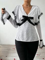 Акція на Блузка жіноча SHEIN GD-00149472 S Біла від Rozetka