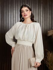 Акція на Блузка жіноча SHEIN GD-00149598 S Світло-бежева від Rozetka