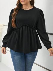 Акція на Блузка жіноча SHEIN GD-00138100 2XL Чорна від Rozetka