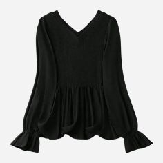 Акція на Блузка жіноча SHEIN GD-00131914 2XL Чорна від Rozetka