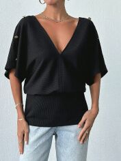 Акція на Блузка жіноча SHEIN GD-00134729 L Чорна від Rozetka