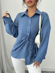 Акція на Блузка жіноча SHEIN GD-00134801 L Синя від Rozetka