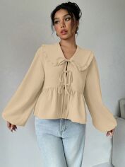 Акція на Блузка жіноча SHEIN GD-00134912 M Бежева від Rozetka