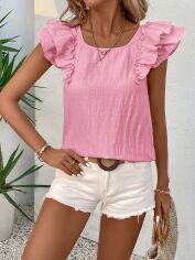 Акція на Блузка жіноча SHEIN GD-00131193 XS Рожева від Rozetka