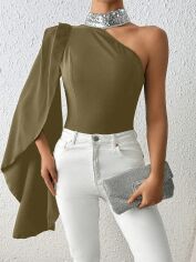 Акція на Блузка жіноча SHEIN GD-00147724 M Хакі від Rozetka