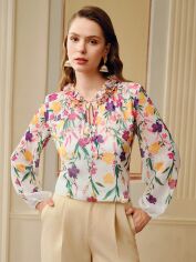 Акція на Блузка жіноча SHEIN GD-00132342 S Біла від Rozetka