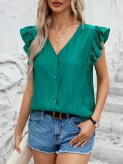 Акція на Блузка жіноча SHEIN GD-00150325 S Зелена від Rozetka