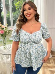Акція на Блузка жіноча SHEIN GD-00137395 XL Біла від Rozetka