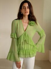 Акція на Блузка жіноча SHEIN GD-00144368 L Салатова від Rozetka