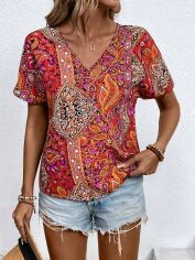 Акція на Блузка жіноча SHEIN GD-00111629 XS Різнокольорова від Rozetka