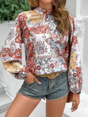 Акція на Блузка жіноча SHEIN GD-00154509 S Різнокольорова від Rozetka