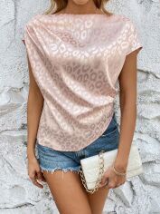 Акція на Блузка жіноча SHEIN GD-00153592 XS Світло-рожева від Rozetka