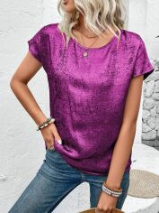 Акція на Блузка жіноча SHEIN GD-00143840 L Фіолетова від Rozetka