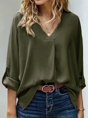 Акція на Блузка жіноча SHEIN GD-00130882 M Хакі від Rozetka