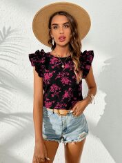 Акція на Блузка жіноча SHEIN GD-00153204 XS Чорна від Rozetka