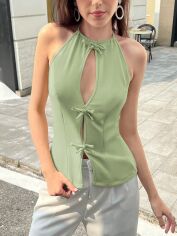 Акція на Блузка жіноча SHEIN GD-00133256 L Зелена від Rozetka