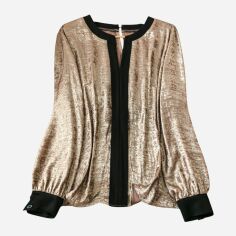 Акція на Блузка жіноча SHEIN GD-00133736 2XL Золотиста від Rozetka