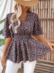 Акція на Блузка жіноча SHEIN GD-00144857 L Чорна від Rozetka