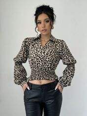 Акція на Блузка жіноча SHEIN GD-00132414 S Бежева від Rozetka