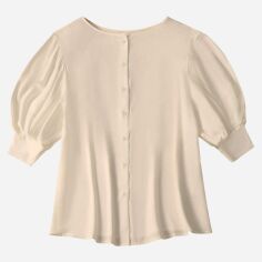 Акція на Блузка жіноча SHEIN GD-00137358 XL Світло-бежева від Rozetka